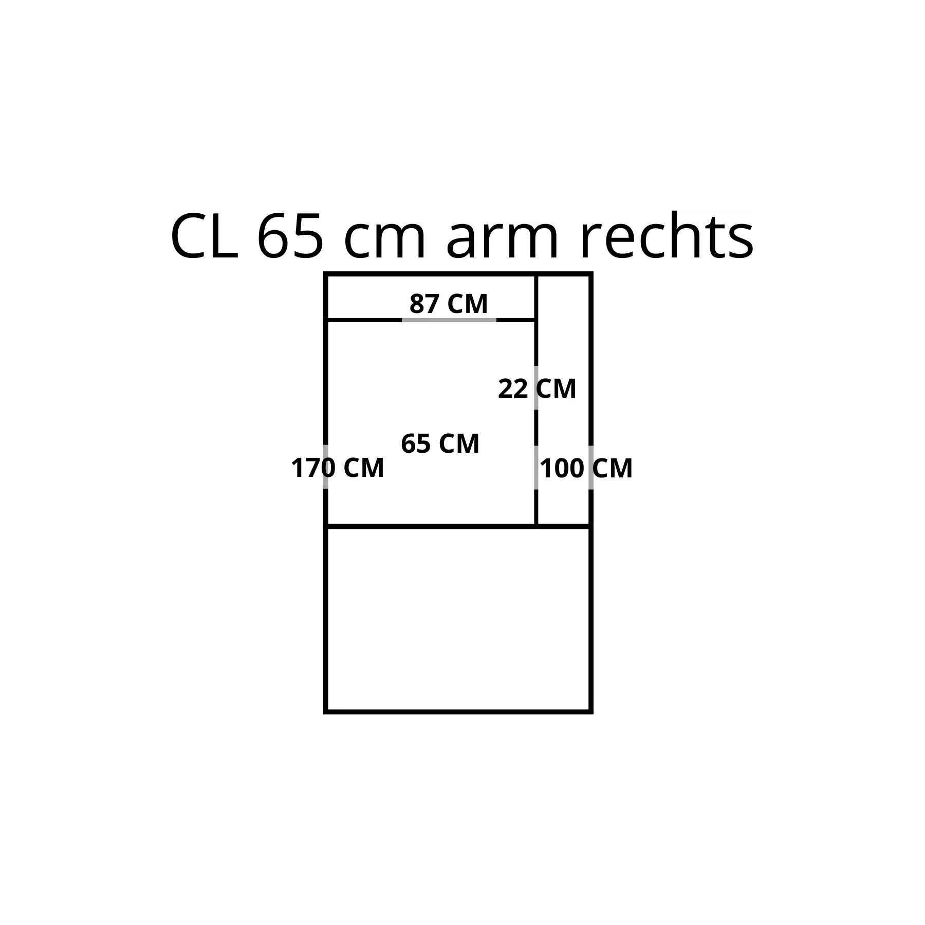 afbeelding van Leren elementenbank Flow - cl 65 arm rechts